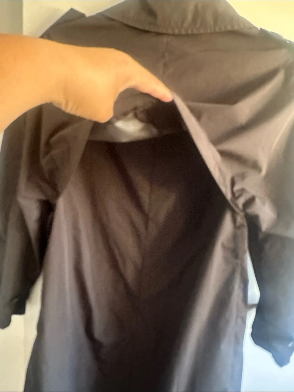ZARA Black Double-Breasted Trench Coat